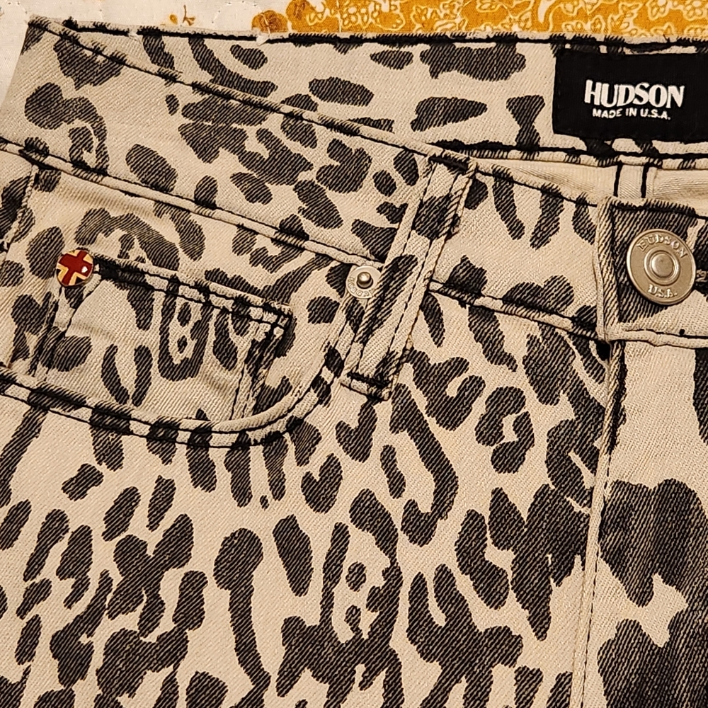 NWT Hudson Jeans Nico Midrise Super Skinny Animal Print size 25 with 29" inseam - Picture 9 of 13